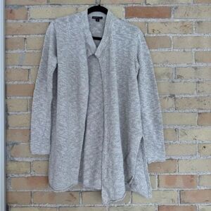 Gray Open Front Women's Sweater